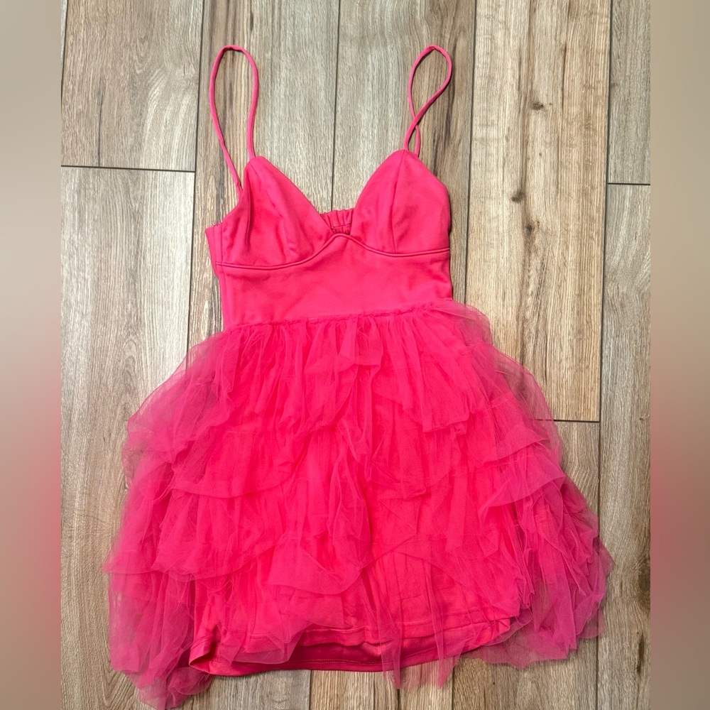 Hello Molly Vibrant Pink Tulle Dress